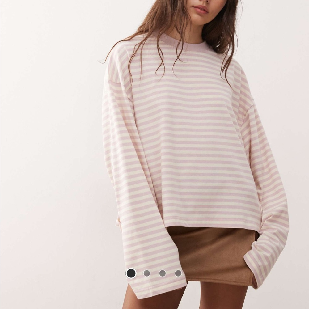 Lioness BLOOM LONG SLEEVE BLUSH STRIPE